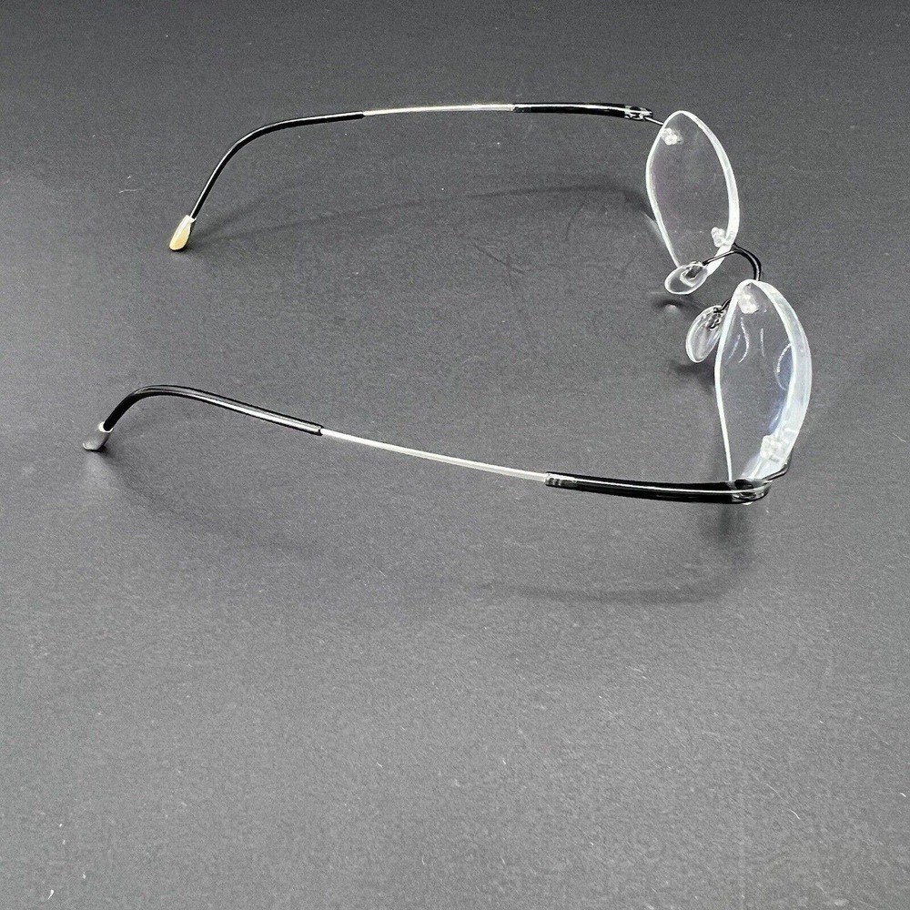 Silhouette Eyeglasses Rimless Frames Titanium Silver / Black - Picture 3 of 12